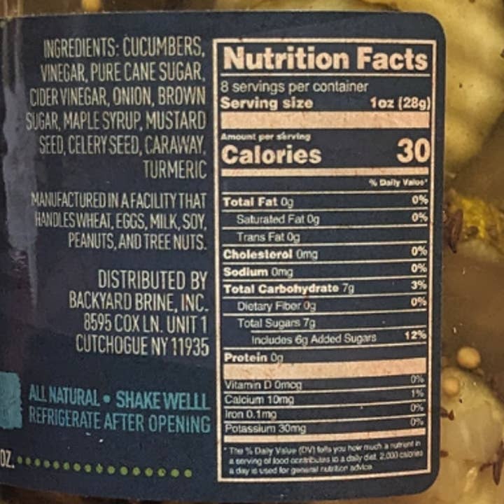 Backyard Brine – wholesale Pickled vegetables – We Go Together Like… - Bread & Butter Pickles, 16 oz1