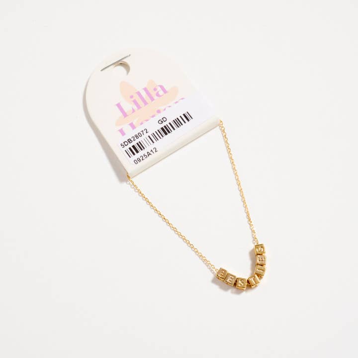 GD Gold Dipped BESTIES Bracelet – Friendship Letter Chain for wholesale on Faire3
