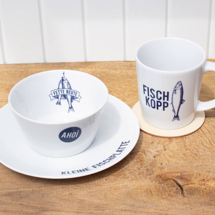 Bow & Hummingbird - Vente Tasse à café - Grand mug en porcelaine maritime Fischkopp5