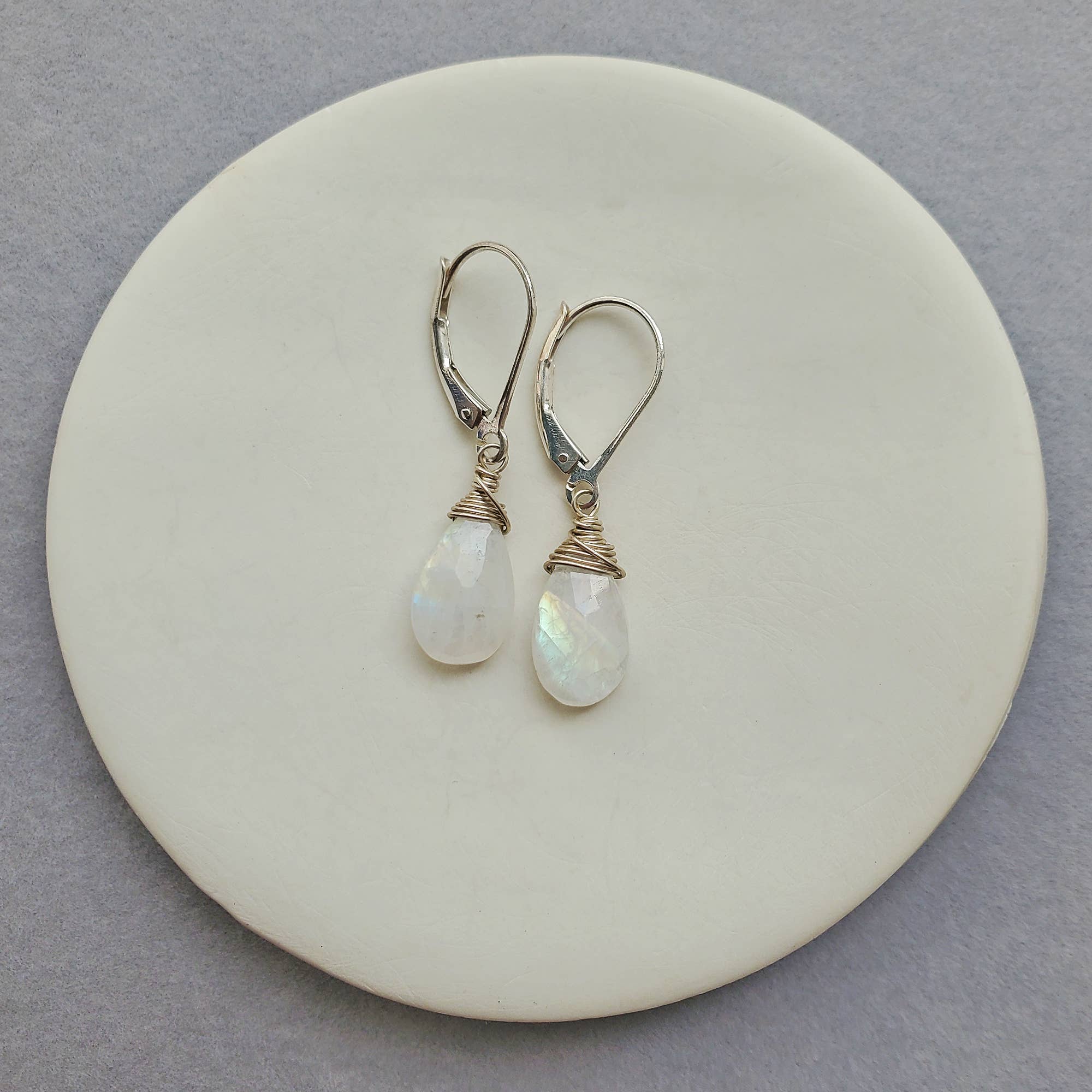 Carrie Whelan Designs - Wholesale Dangle Earrings - Rainbow Moonstone Drop Earrings0