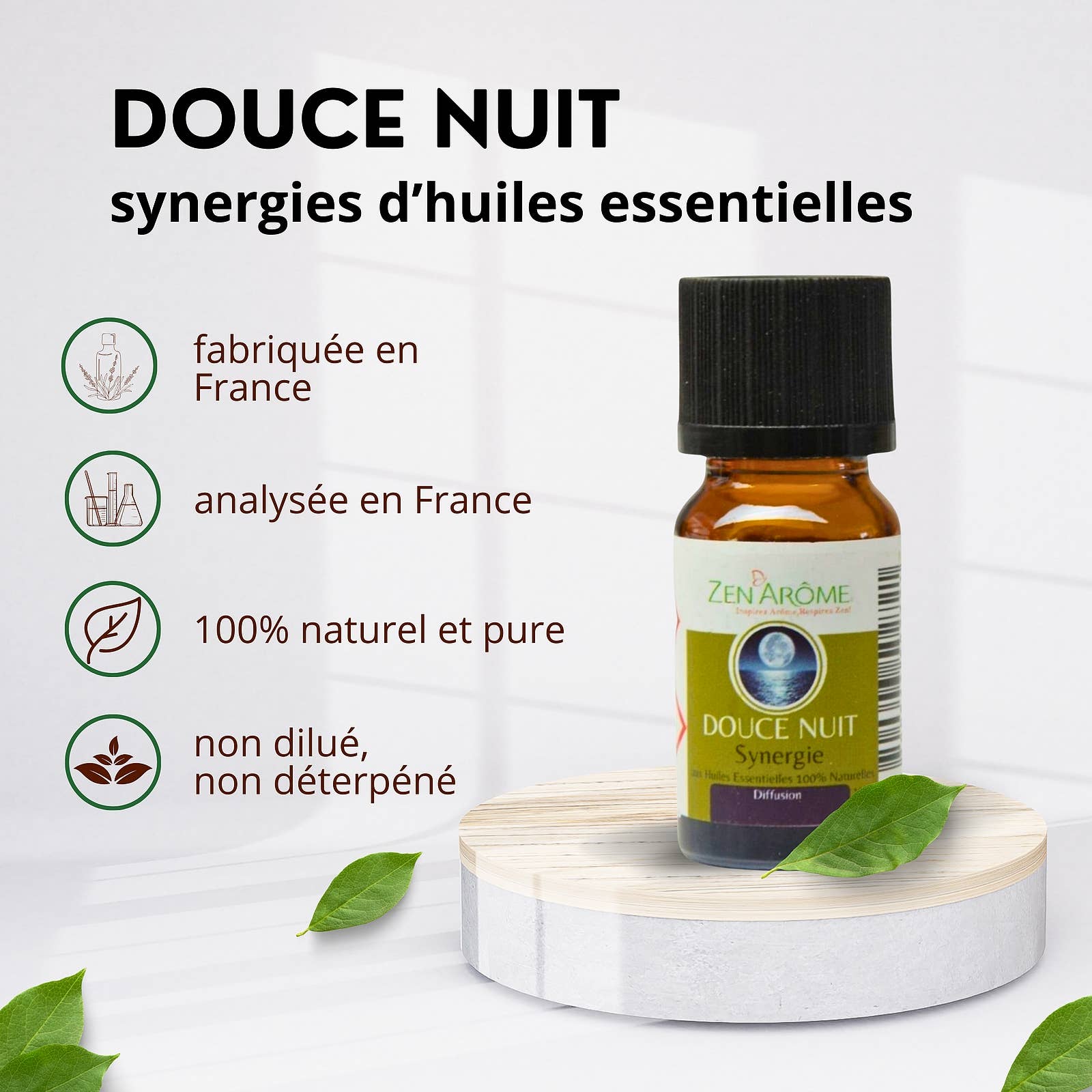 Zen'Arôme - Vente Huile essentielle - Synergie d'Huile Essentielle Douce Nuit à Diffuseur - 10 ml1
