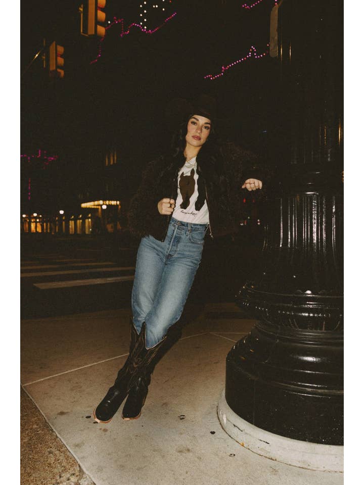 Rodeo Hippie - Wholesale Jacket - Women's - LUXE COWGIRL FAUX FUR JACKET IN BROWN (Pre-pack 2/2/2/1)5