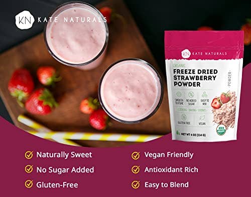Kate Naturals - Wholesale Protein/Superfood Powder - Organic Freeze Dried Strawberry Powder2