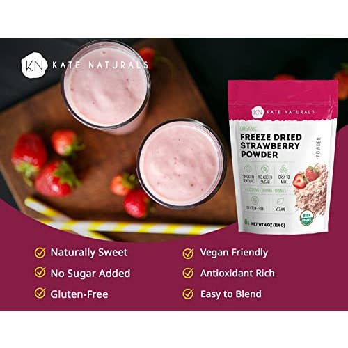 Kate Naturals - Wholesale Protein/superfood powder - Organic Freeze Dried Strawberry Powder2
