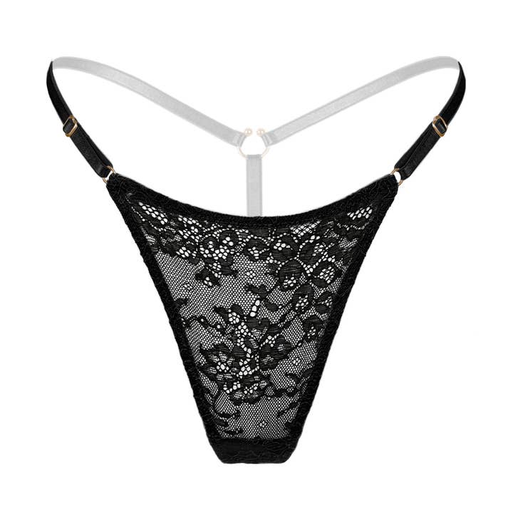 Amphitrite Adjustable Micro G Black for wholesale by Monique Morin Lingerie