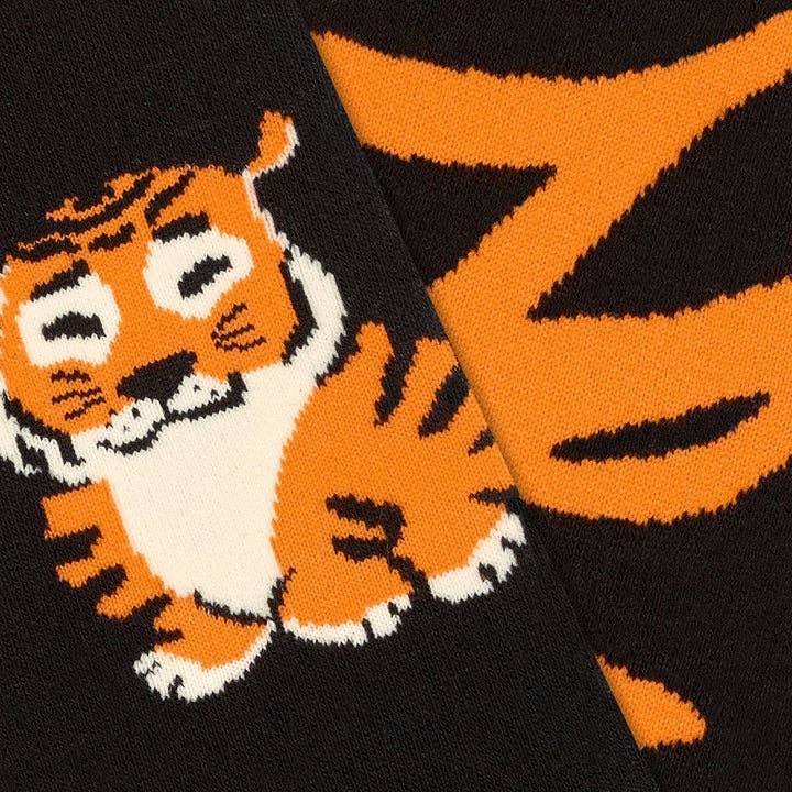 KYLIE CRAZY - Wholesale Socks - Unisex - DESIGUAL cotton socks, long women's and men's Tiger3