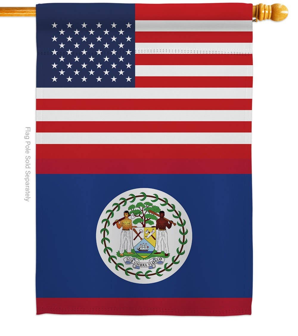 Two Group Flag Co - Wholesale Flag - Belize US Friendship Regional Nationality USA Decor Flag1