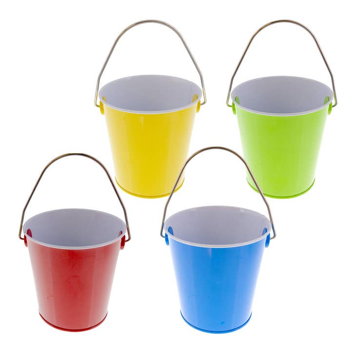 Luna Office Supply - Everyday Essential - Venta al por mayor Cubo/balde - Niños - Mini cubos de hojalata con asas 4 «x 4"