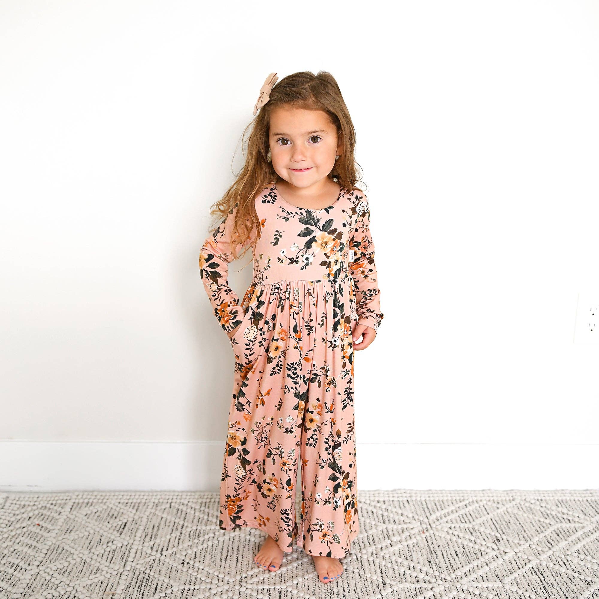 Gigi and Max - Vendita all'ingrosso Tutina - Neonati - Flora Rosa Chiaro TUTA A GAMBA LARGA Bambù Floreale Abbigliamento per Bambini5