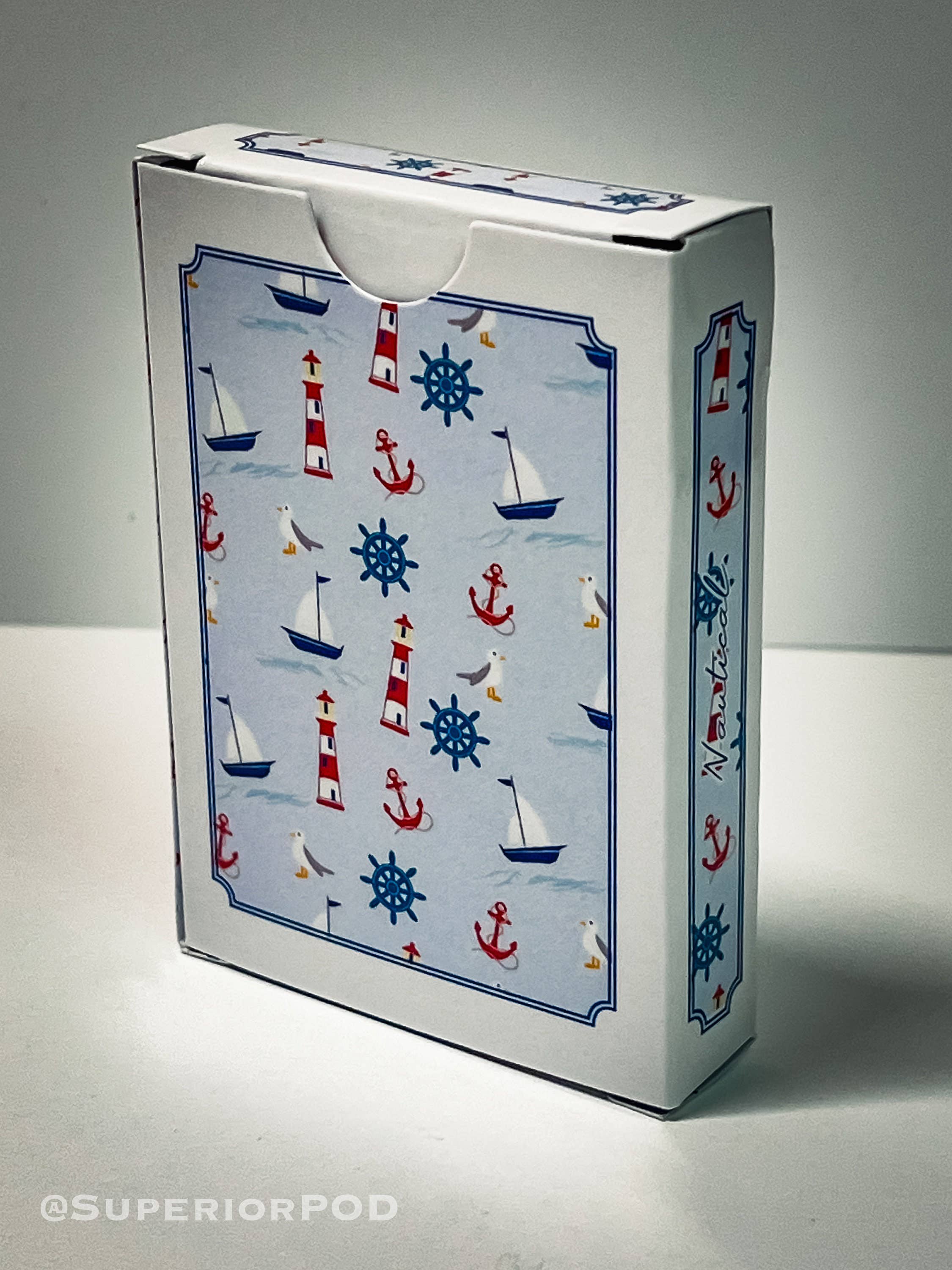 Superior Print on Demand - Wholesale Playing Cards - NAUTICAL Playing Cards, Sail Boat, Anchor, Lighthouse9