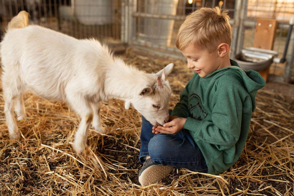 Outdoorable Apparel - Wholesale Hoodie - Kids - Moss Green with Black Outdoorable Hoodie5