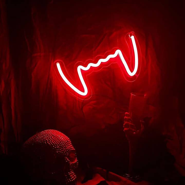 Fangs Dracula Teeth Neon Sign for wholesale by Aoos Custom