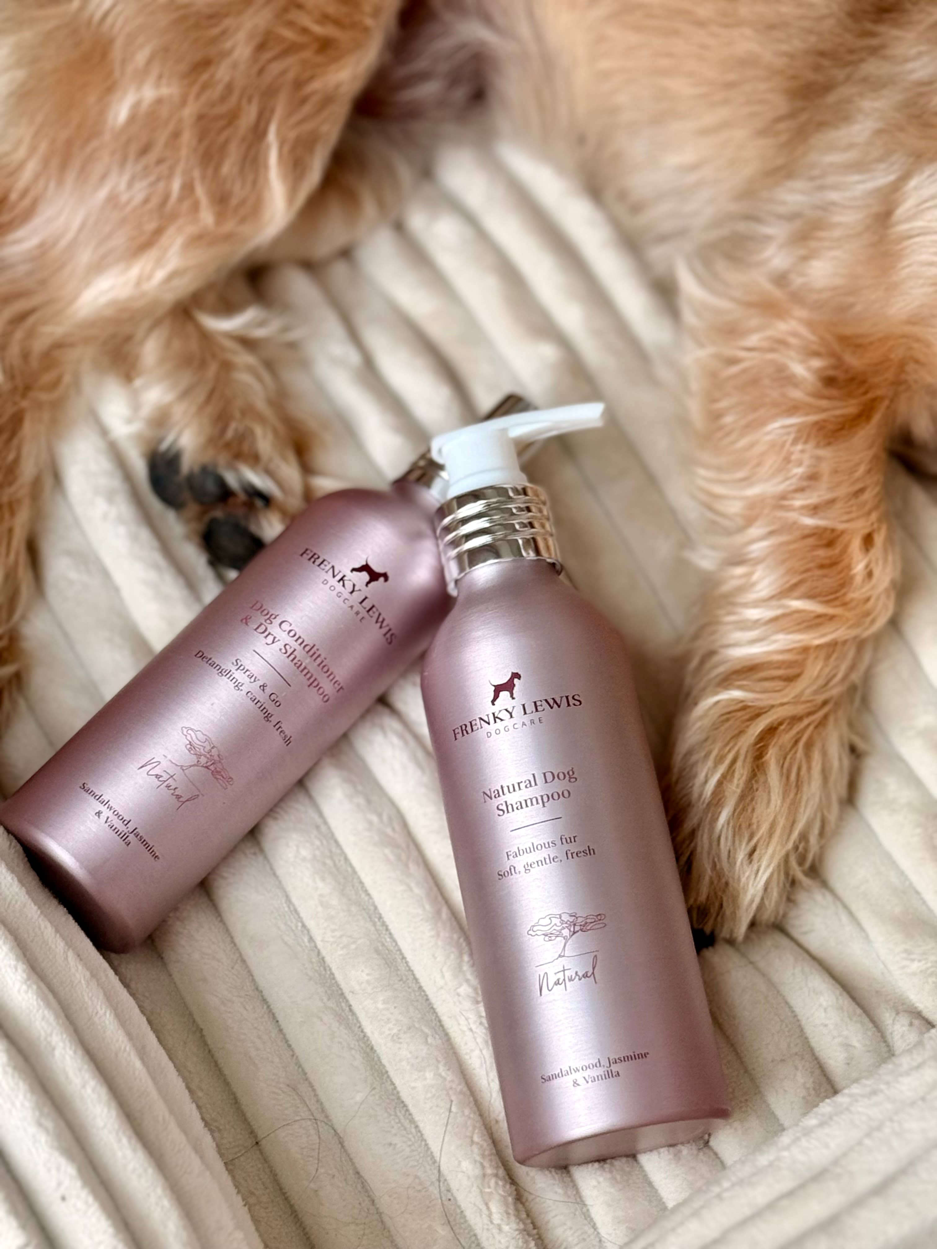 Frenky Lewis B.V. - Wholesale Pet shampoo – Dog - Dry Shampoo & Conditioner Sandalwood, Jasmine, Vanilla 150ml3