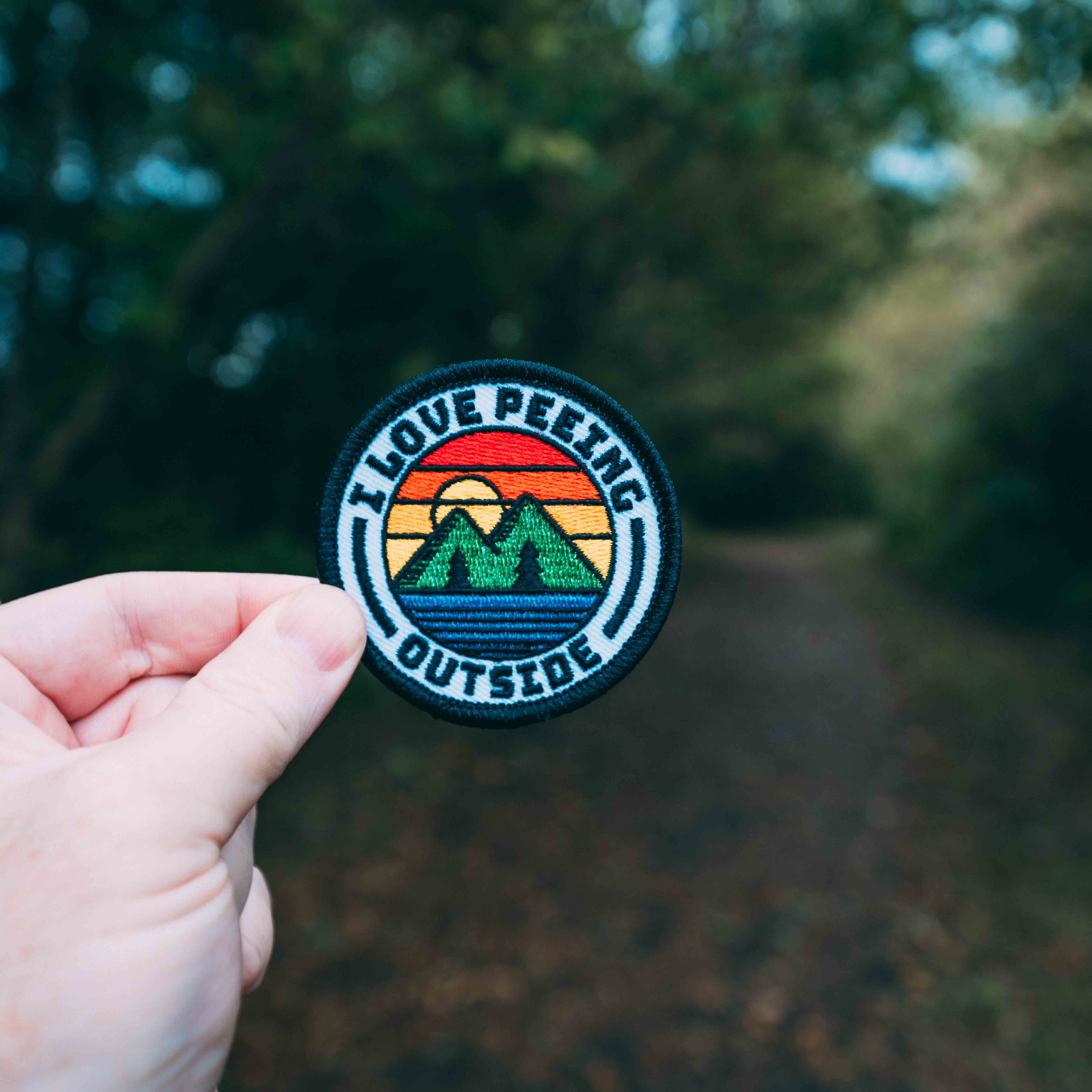 Hey Bear Outdoors – wholesale Lapp – Jag älskar att kissa utanför plåstret med värmeförseglingsstöd4