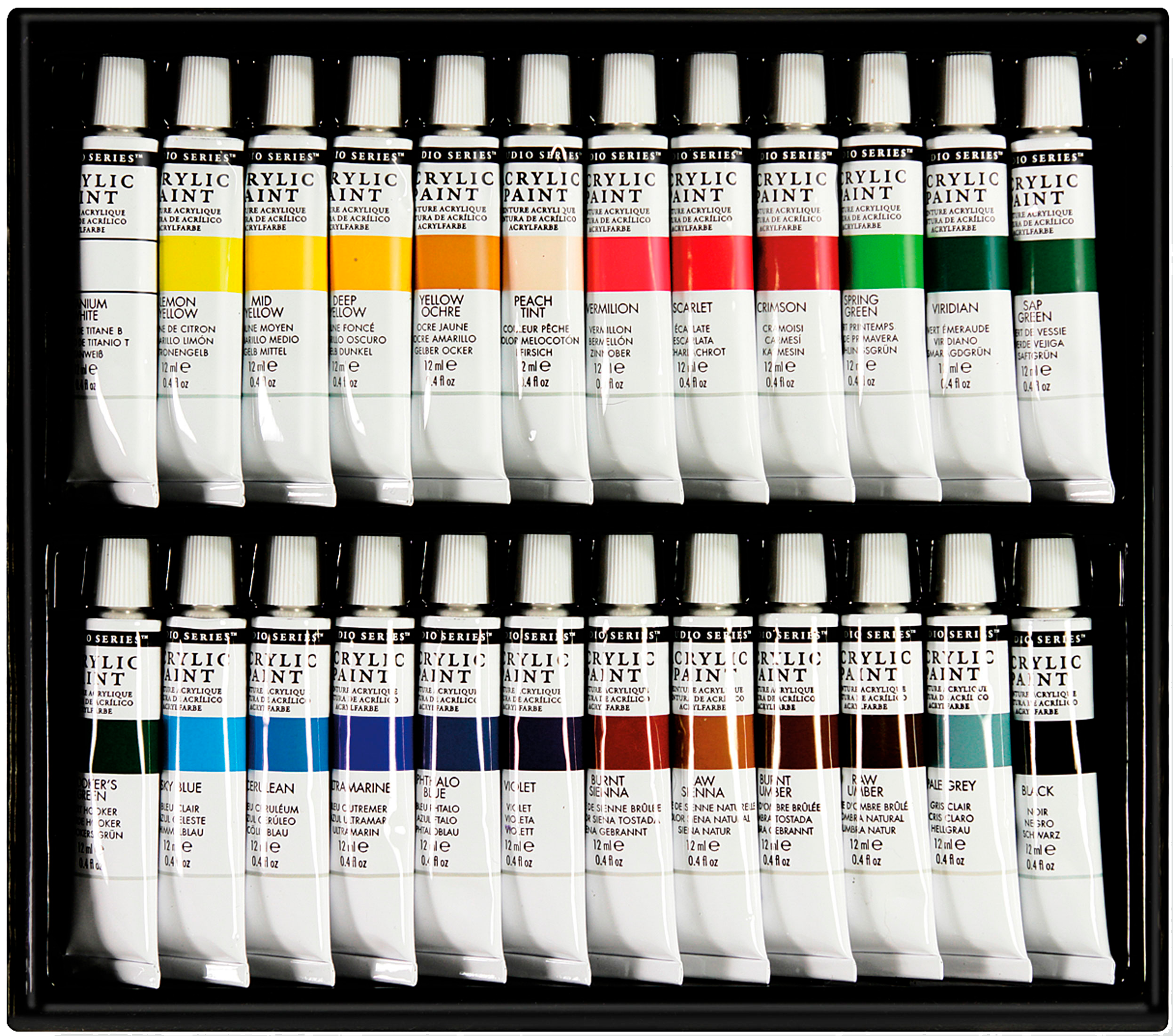 Peter Pauper Press - Wholesale Paint Set - Studio Series Acrylic Paint Set (24 colors)1