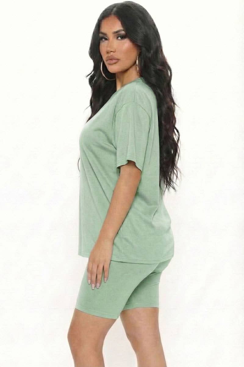 CAPELLA APPAREL - Wholesale Activewear Set - Women's - Loose Fit Top & Bike Shorts Set33