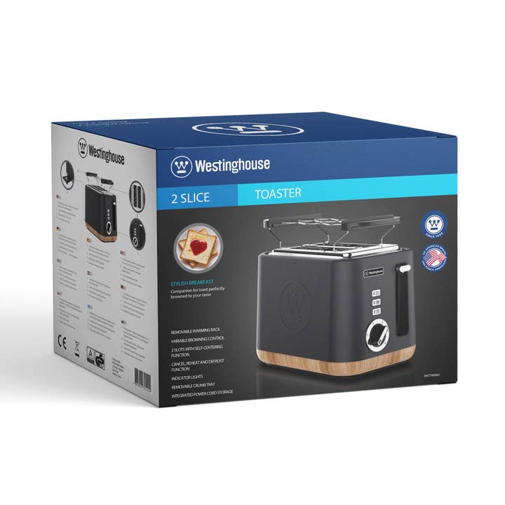 Westinghouse - Wholesale Toaster - Westinghouse 2-Slice Toaster with Crumb Tray - Wood Series