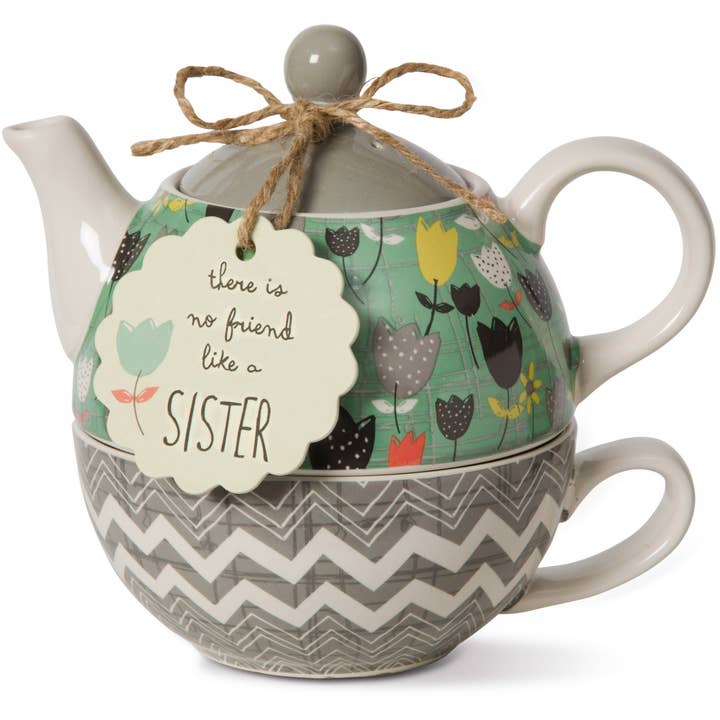 Pavilion - Wholesale Tea Set - Sister - 15 oz Teapot & 8 oz Cup