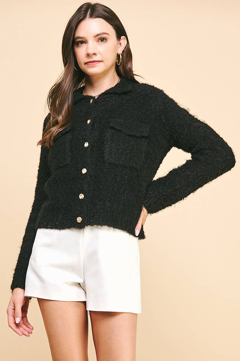 PINCH – Großhandel Jacke – Damen – PULLOVERJACKE MIT KNOPFLEISTE - 5310W1