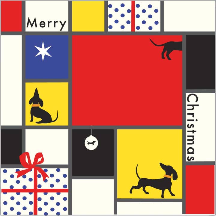 Abstract Christmas Greetings Card for wholesale by London Pooch