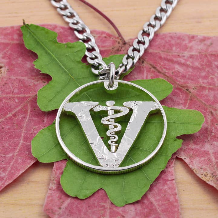 Veterinary Symbol Necklace, Gifts for Vets, Animal Nurse Jewelry for wholesale by NameCoins