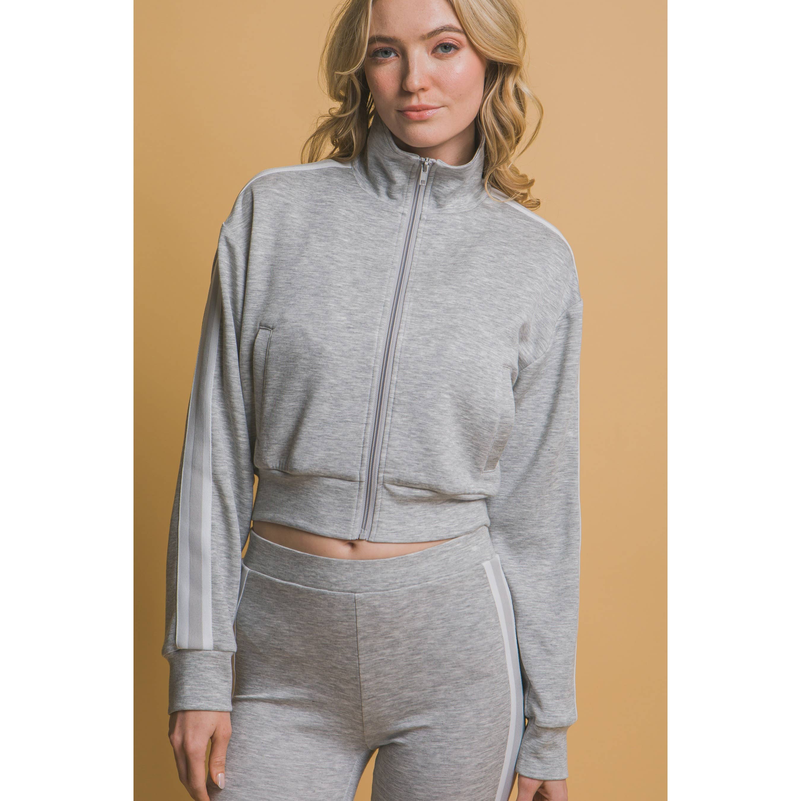 HiteJeans - Wholesale Jacket - Women's - Side Stripe Mock Jacket with Side Pockets8