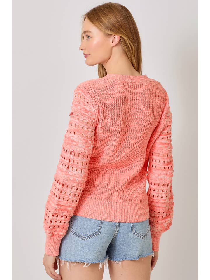 Mystree – Pulôver - Mulher por atacado – 70004 Camisola Manga Texturizada14