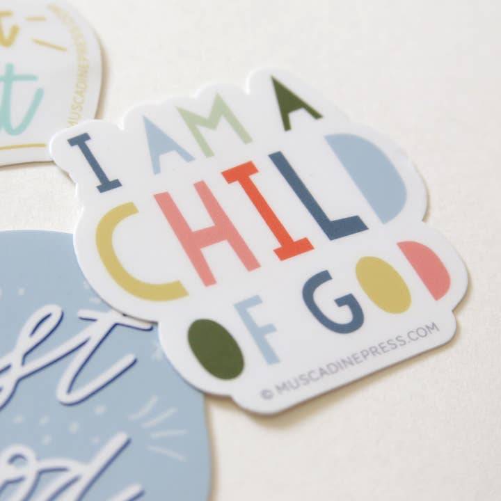 Muscadine Press - Wholesale Sticker - Kids & Baby - Vinyl Sticker, I Am a Child of God2