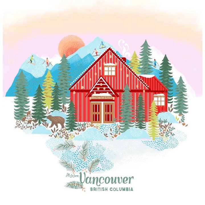 Cypress Mountain Art Print for wholesale by Anja Jane