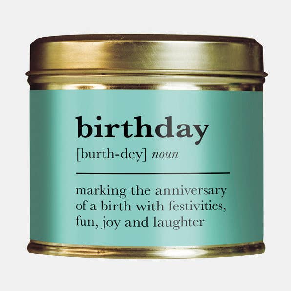 Shearer Candles – wholesale Travel candles – Birthday Definition Large Scented Tin Candle0