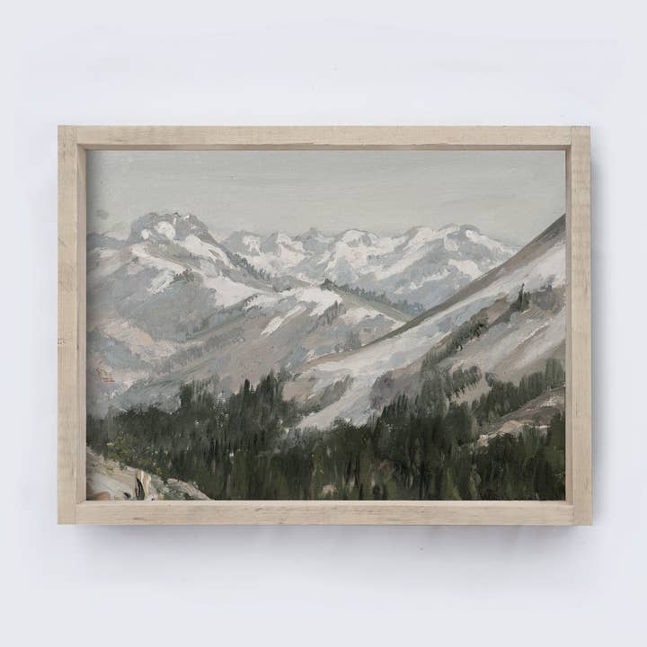 Art mural vintage de montagne A266 pour la vente par Hoekstra Decor