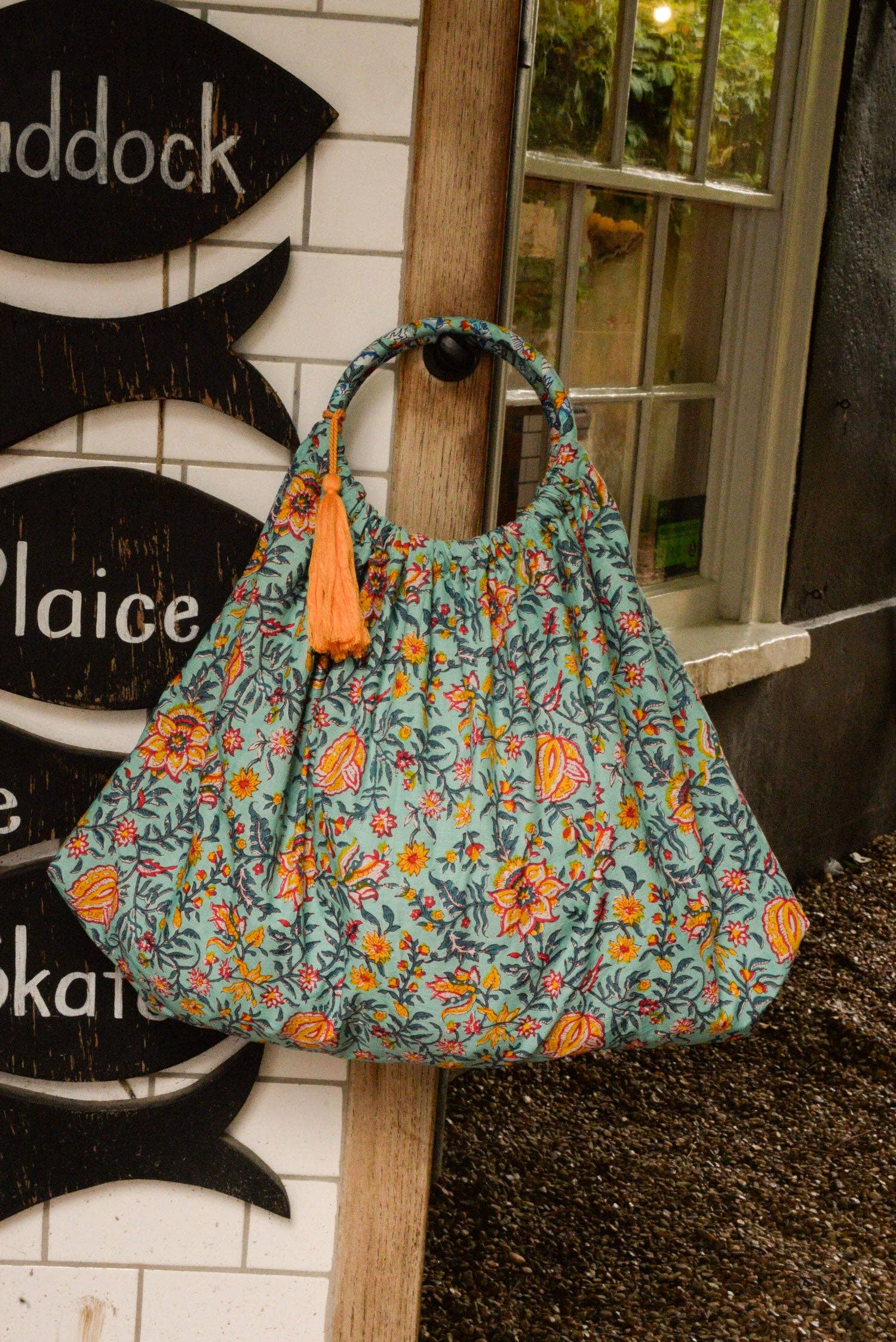 My Doris - Wholesale Shoulder Bag - Women's - BLUE AND TURQUOISE REVERSIBLE BAG1