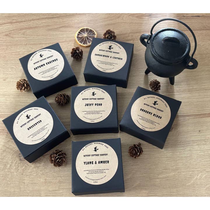 Handcrafted Natural Soaps with Skin-Loving Oils & Botanicals for wholesale by Witchy cottage soapery
