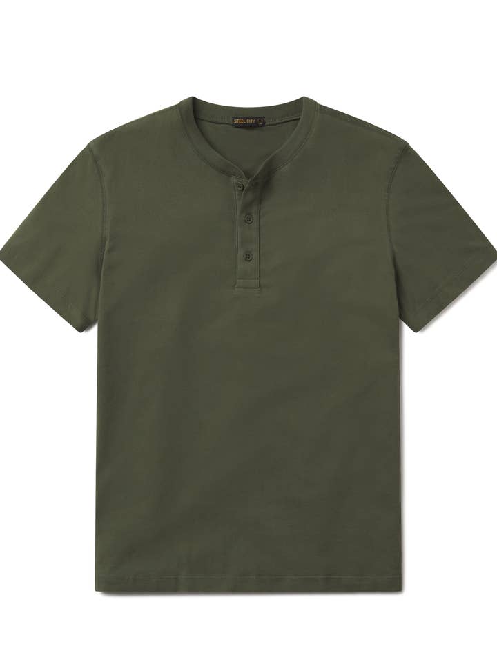 Henley Tee for wholesale by Steel City