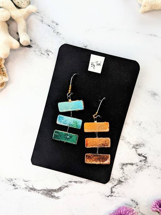 Auric- Lightweight, Reversible Dangle Statement Earrings for wholesale by By Taal