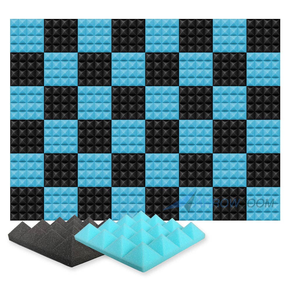 Arrow Zoom Limited – wholesale Music accessory – Pyramid Acoustic Foam Baby Blue x Black KK10344