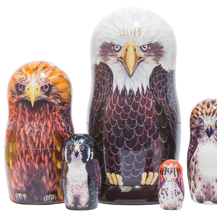 Poupée de nidification Raptor 5pc./6" pour la vente par Golden Cockerel