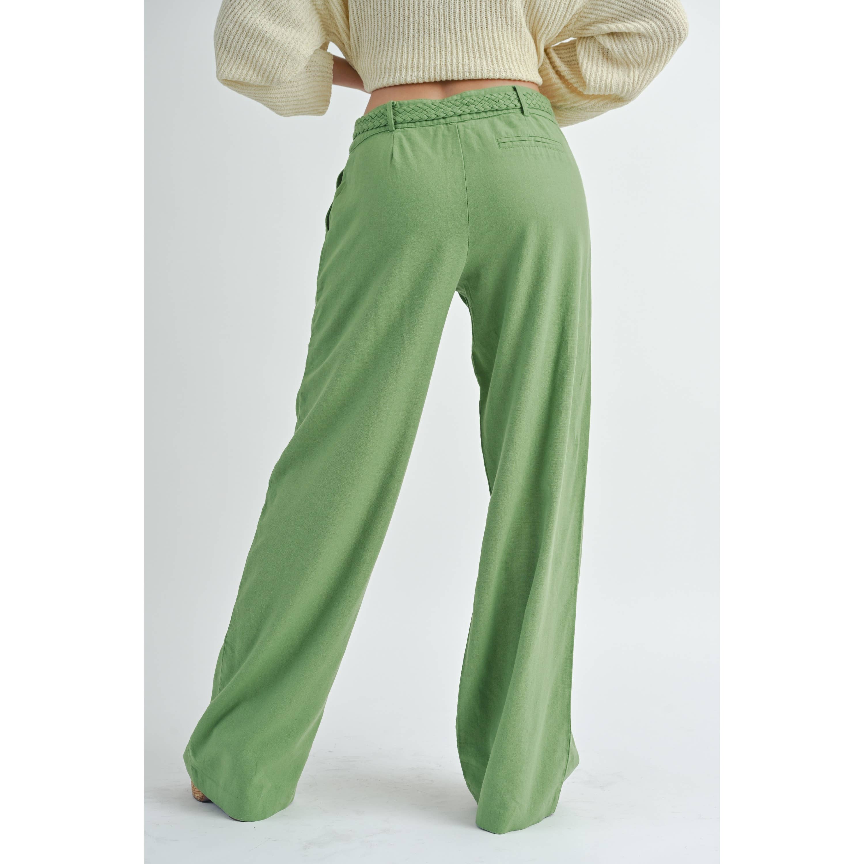 Peace Love Line – Großhandel Hose – Damen – PL1807 - LANGE LEINENHOSE MIT TASCHEN12