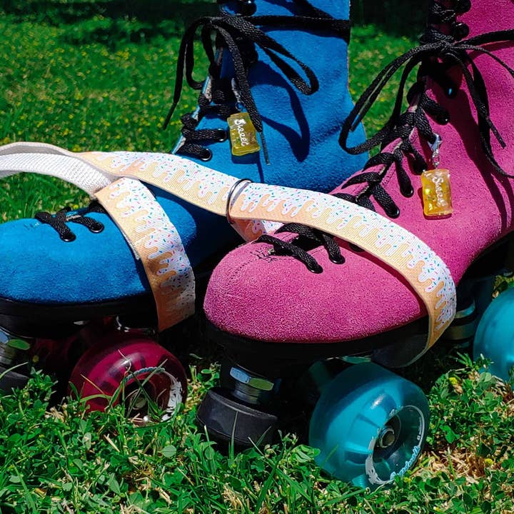 Drippy Vanilla Ice Cream Cone Adjustable Roller Skate Leash for wholesale by Project Pinup