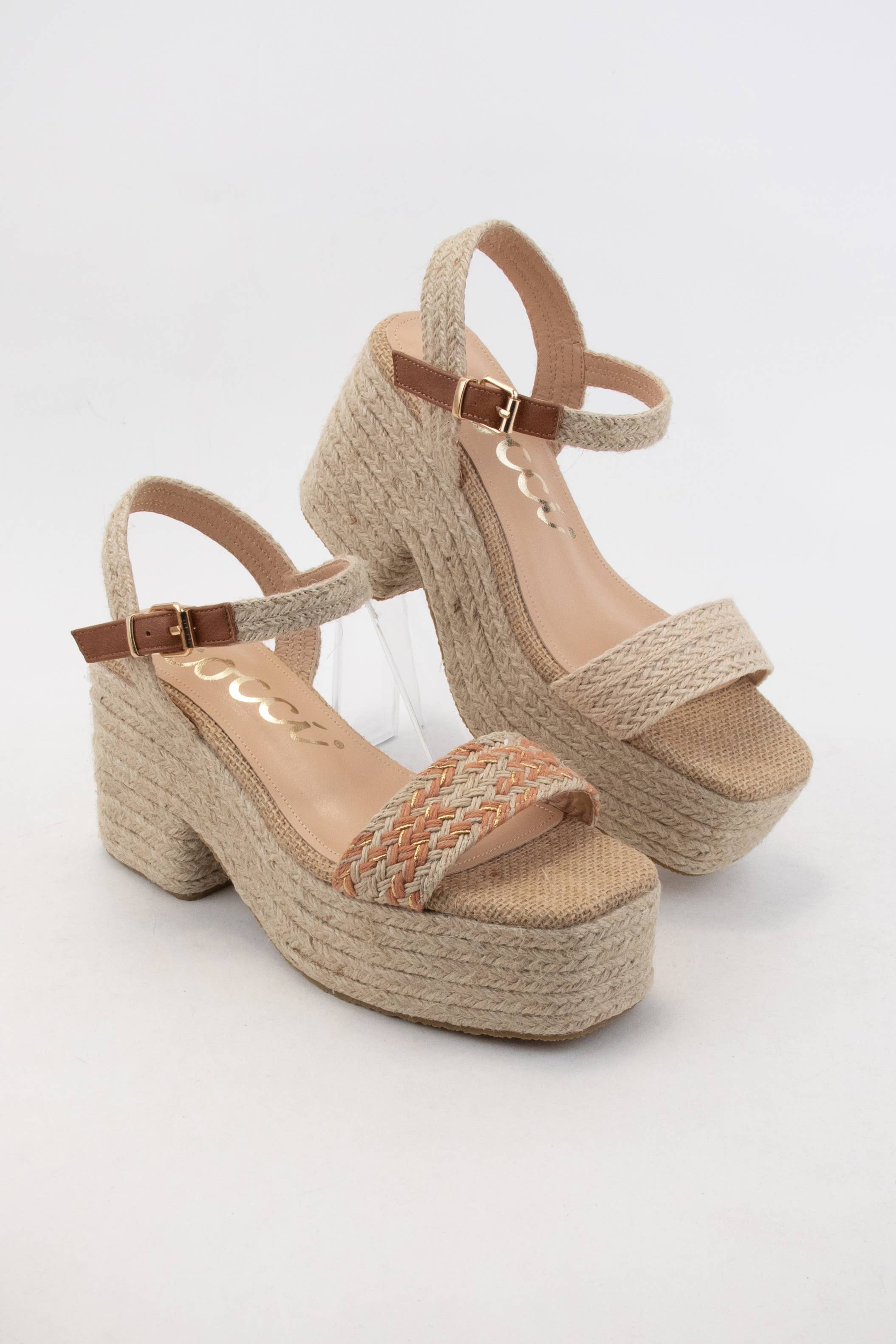 CCOCCI - Vendita all'ingrosso Scarpe con plateau - Donna - SANDALI RIMA ESPADRILLES WRAPPED CHUNKY CON TACCO PLATEAU4