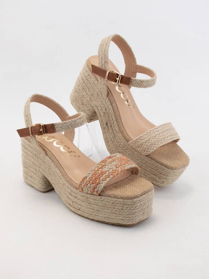 CCOCCI - Vendita all'ingrosso Scarpe con plateau - Donna - SANDALI RIMA ESPADRILLES WRAPPED CHUNKY CON TACCO PLATEAU4