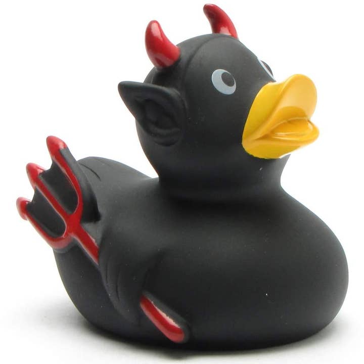 Badeente Teufel (schwarz) - Gummiente für den Großhandel von Duckshop