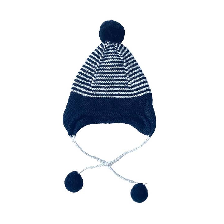 Cabbages & Kings - Wholesale Beanie – Kids - Pom Ear String Hat Black