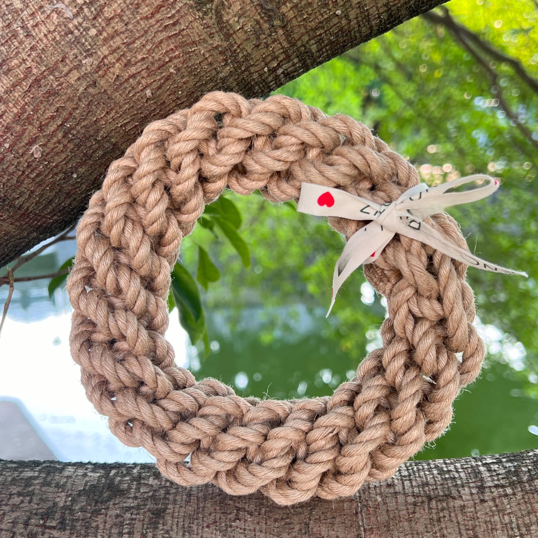 Monli Handcrafted Pet Toys - Wholesale Pet Dental Toy - Dog - 100% Natural Hemp Ring for Pets | Old Dogs, Cats, Birds 4