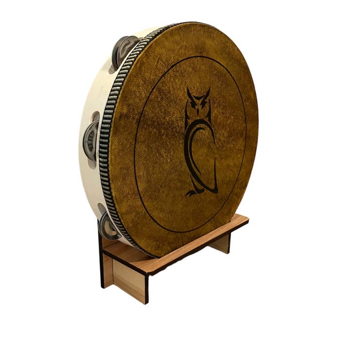 inRhythm - Wholesale Sculpture - 10" Owl Tambourine w/optional illuminated Display Stand4