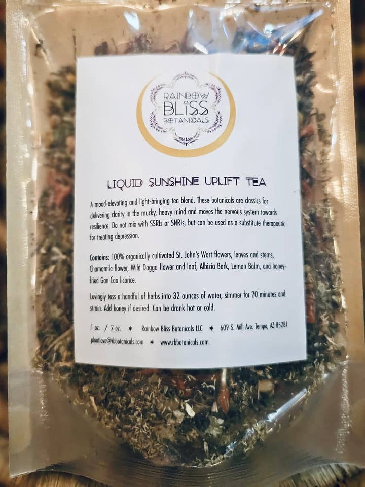 Liquid Sunshine Tea for wholesale by Rainbow Bliss Botanicals