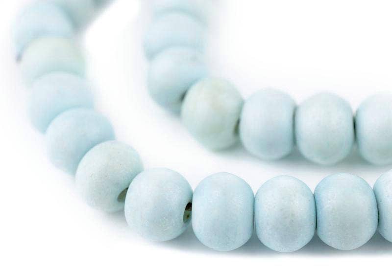 The Bead Chest - Wholesale Beads - 8mm Baby Blue Bone Mala Beads1