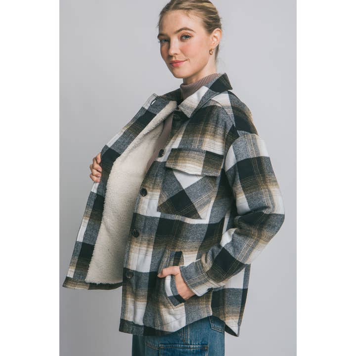 Veste boutonnée à carreaux pour la vente par HiteJeans