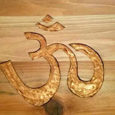 Lotus Design Store LLC - Wholesale Decorative Tabletop Object - Om Pedestal Altar Table with Shelf