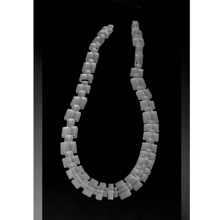 ALEX+SVET - Wholesale Link & Chain Necklace - YALTA BW “structured” long necklace, BLACK&WHITE line1